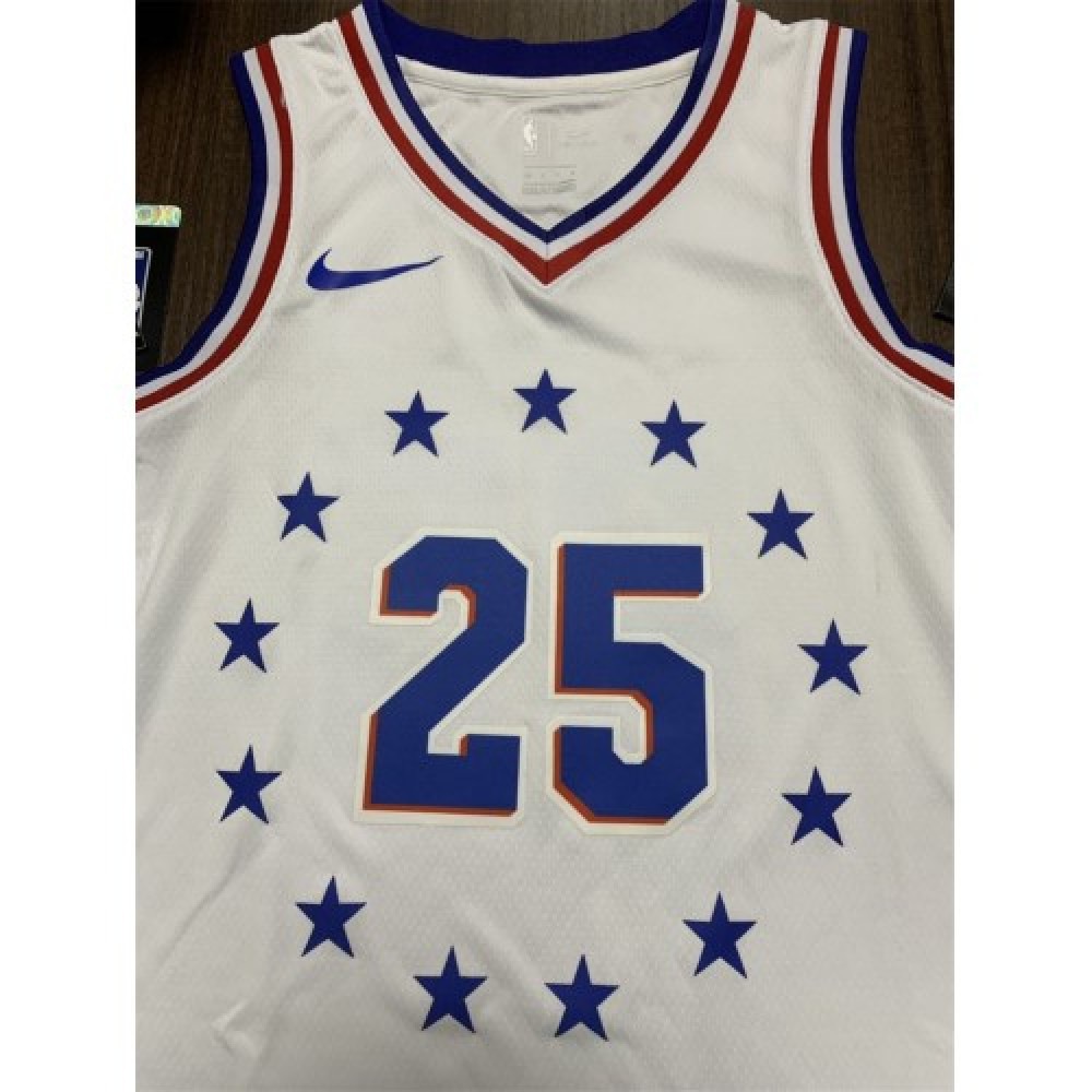 Men's Philadelphia 76ers Ben Simmons #25 White Swingman Jersey - City Edition-Pro Kit Vault | Brand New 26/27 Sports Jerseys
